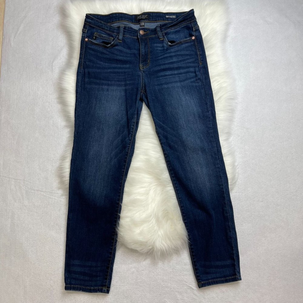 Judy Blue Women's 11 30 Dark Wash Jeans Relaxed Fit Distressed